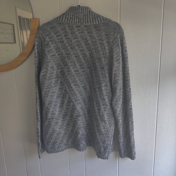 Jones New York Sport Knit Cardigan in Cotton & Acrylic , Open with Shawl  Design - Picture 4 of 7